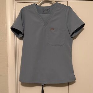 Small Figs Dusty blue Catarina (1 pocket) scrub top